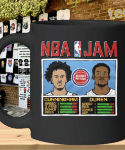 NBA Jam Pistons Cunningham & Duren Boomshakalaka Shirt – Detroit Basketball Fan TeeMug