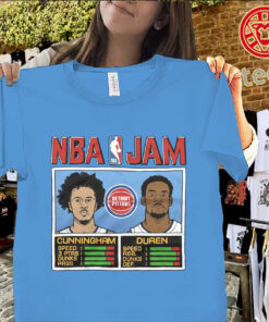 NBA Jam Pistons Cunningham & Duren Boomshakalaka Shirt – Detroit Basketball Fan Tees