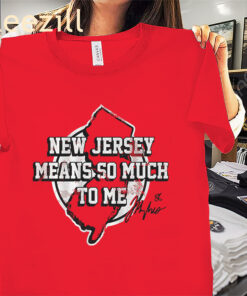 New Jersey Means So Much To Me Shirt Jack Hughes Legend Hockey
