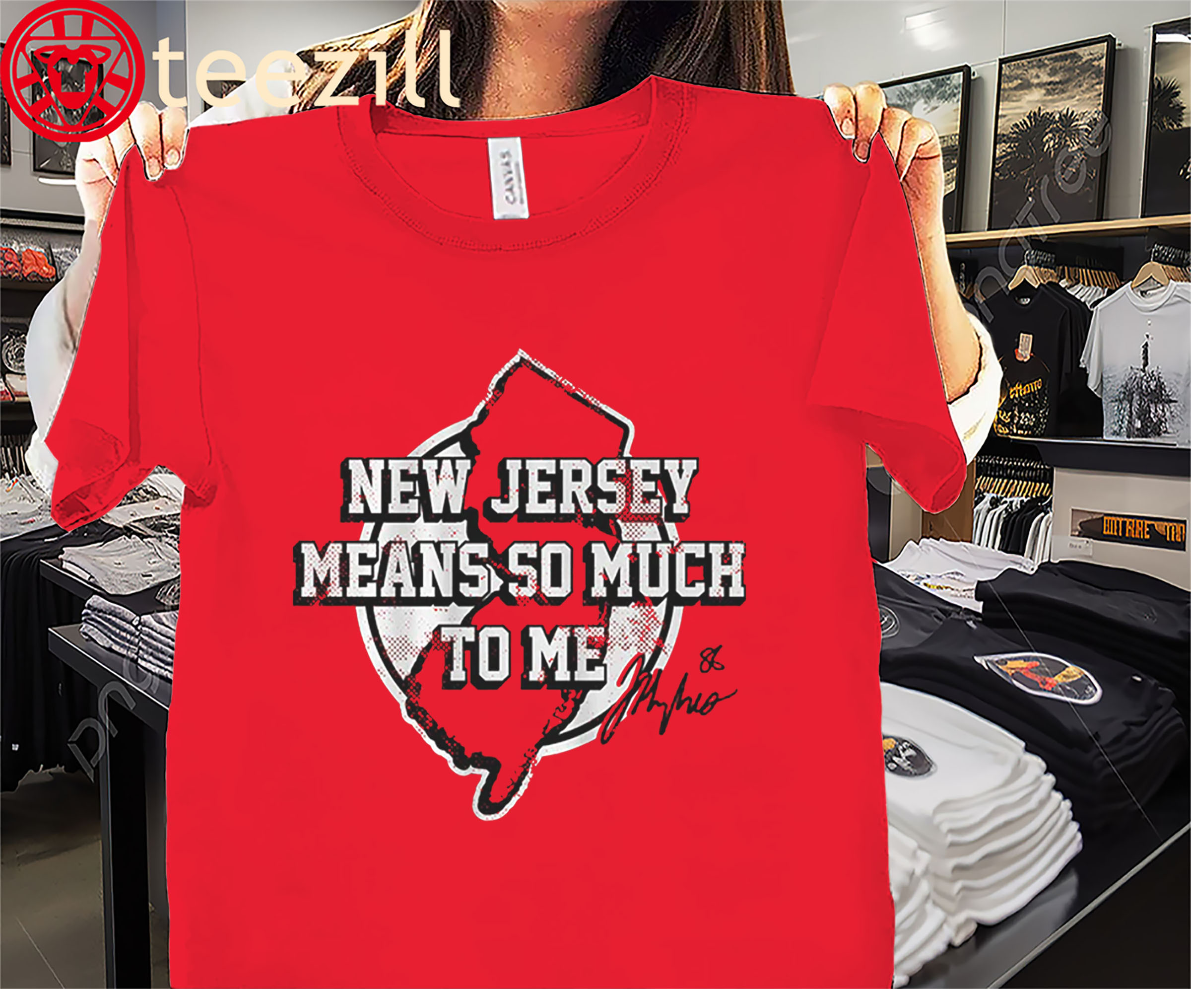 New Jersey Means So Much To Me Shirt Jack Hughes Legend Hockey