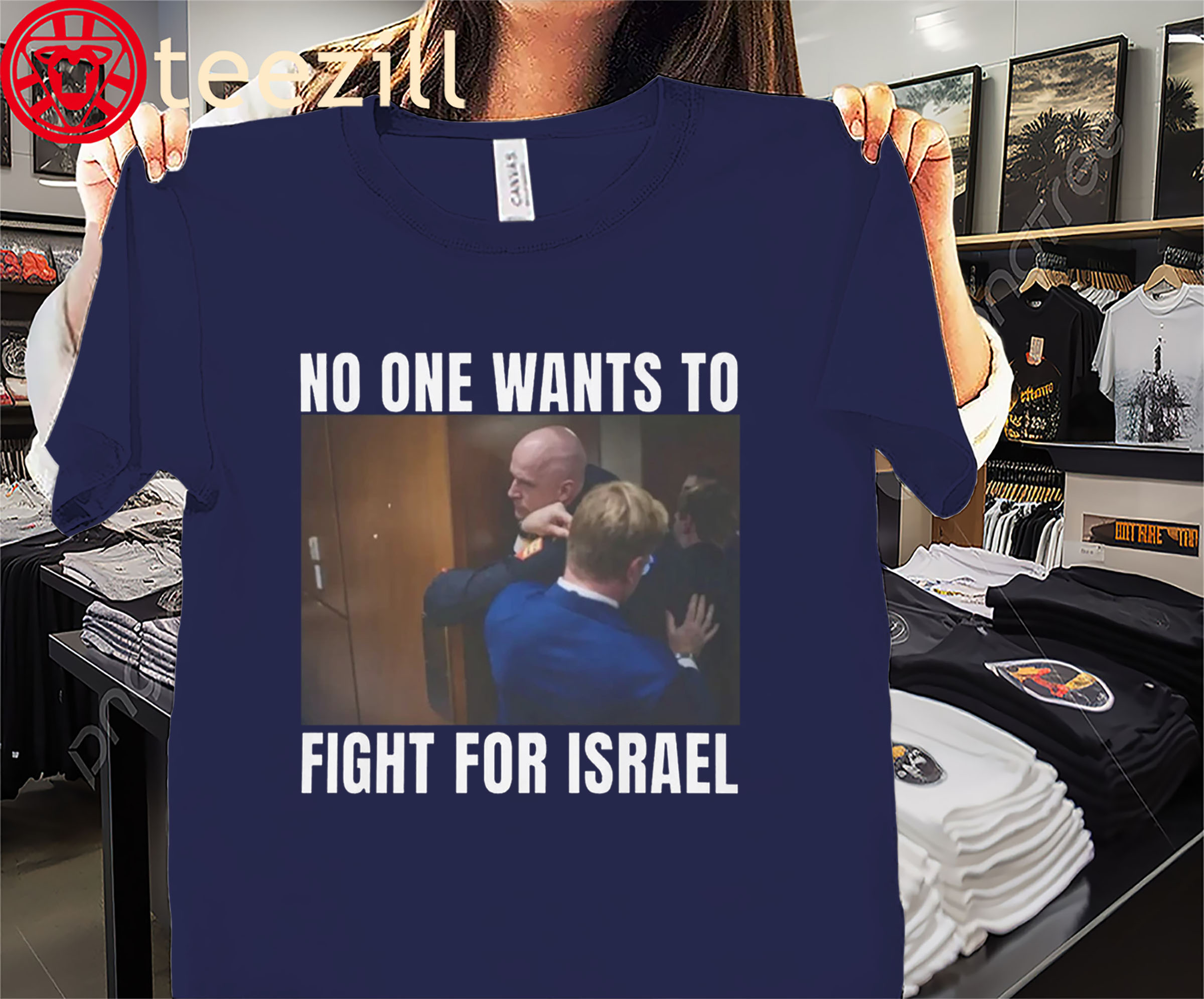No One Wants to Fight for Israel Brian McGinnis Shirt – Statement Graphic Tee