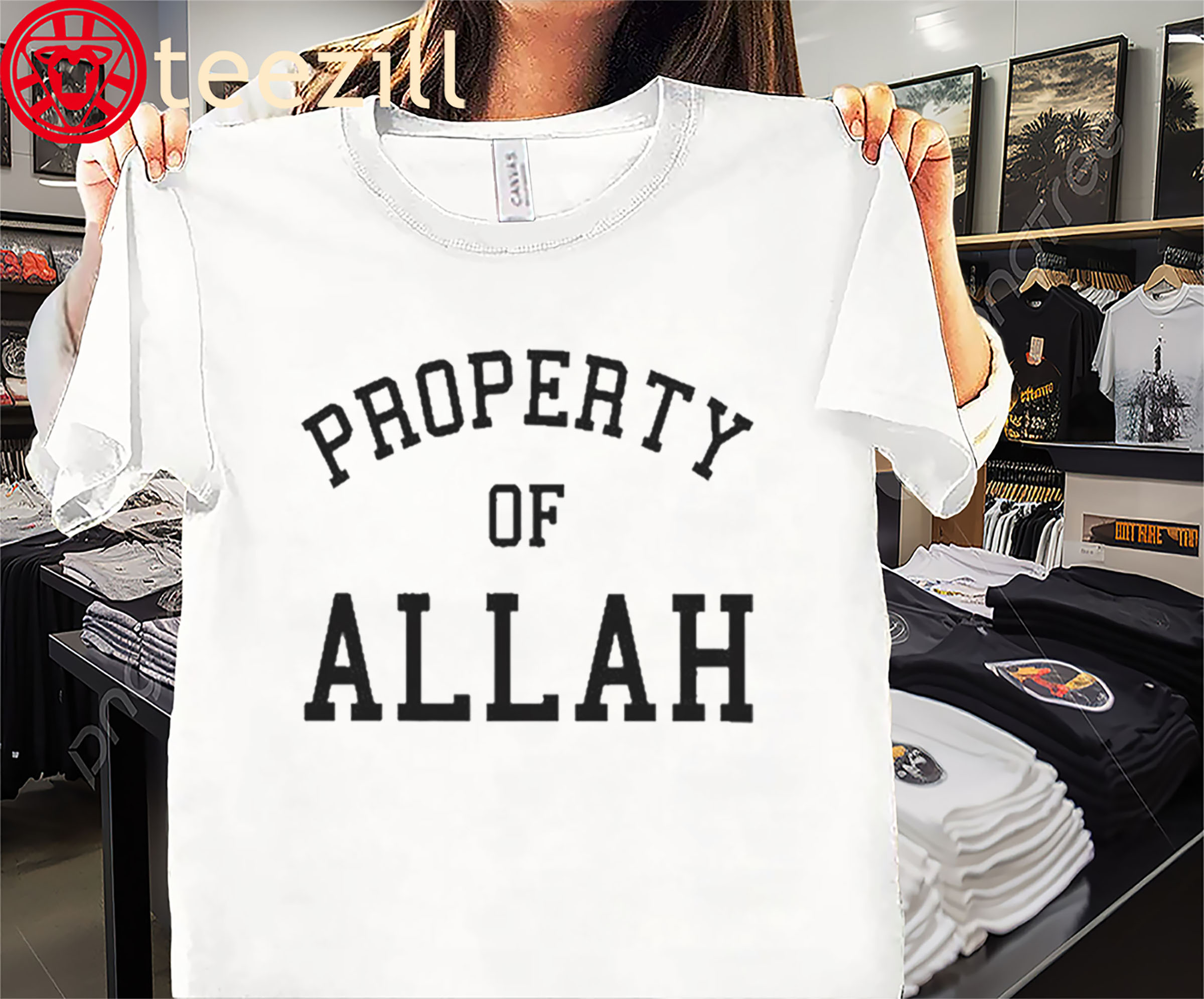 Property Of Allah Graphic Tee Shirt