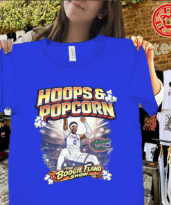 Royal Hoops and Popcorn Tee – NIL Basketball Fan Shirt