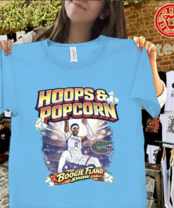 Royal Hoops and Popcorn Tee – NIL Basketball Fan Shirts