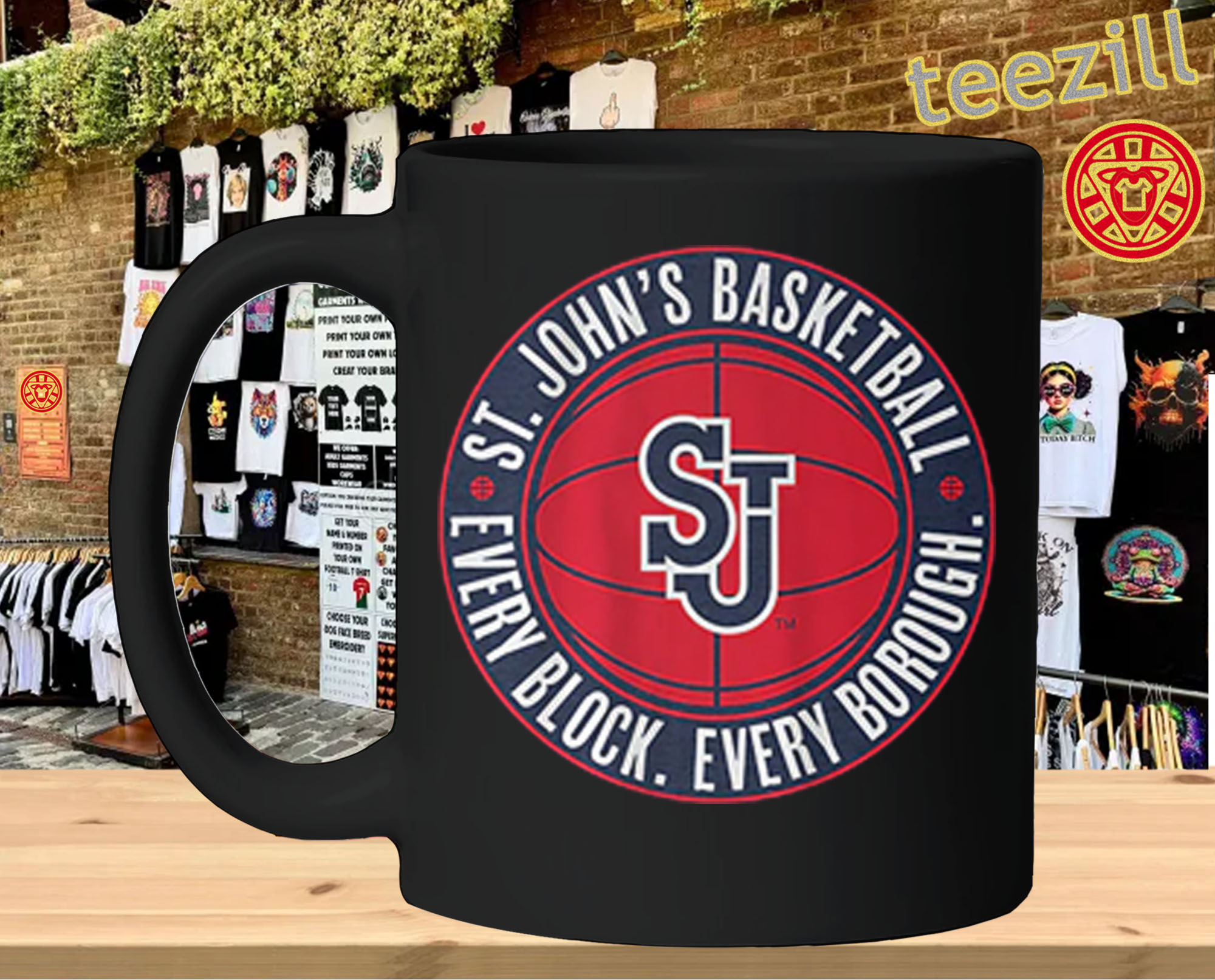 St. John’s Basketball Every Block Every Borough Shirt – New York Team Mug