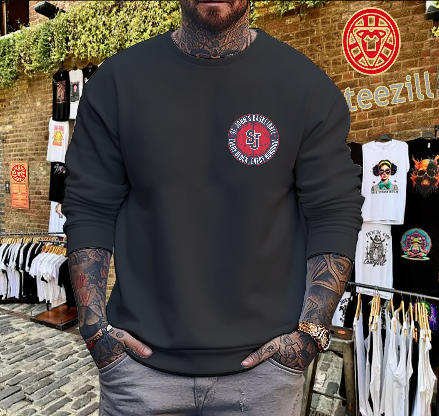 St. John’s Basketball Every Block Every Borough Shirt – New York Team Sweater