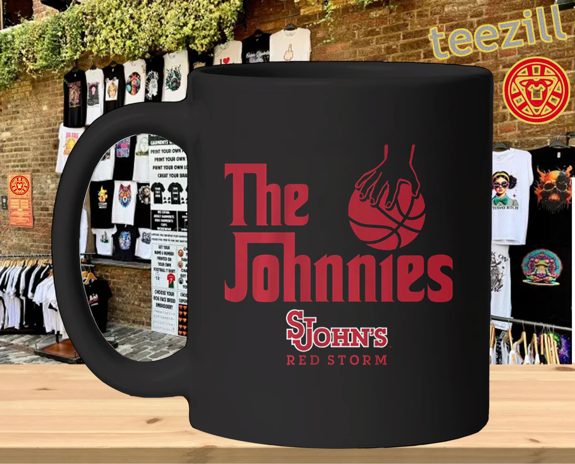 St. John’s Basketball Let’s Go Johnnies Shirt – Red Storm Fan Tee Mug Design