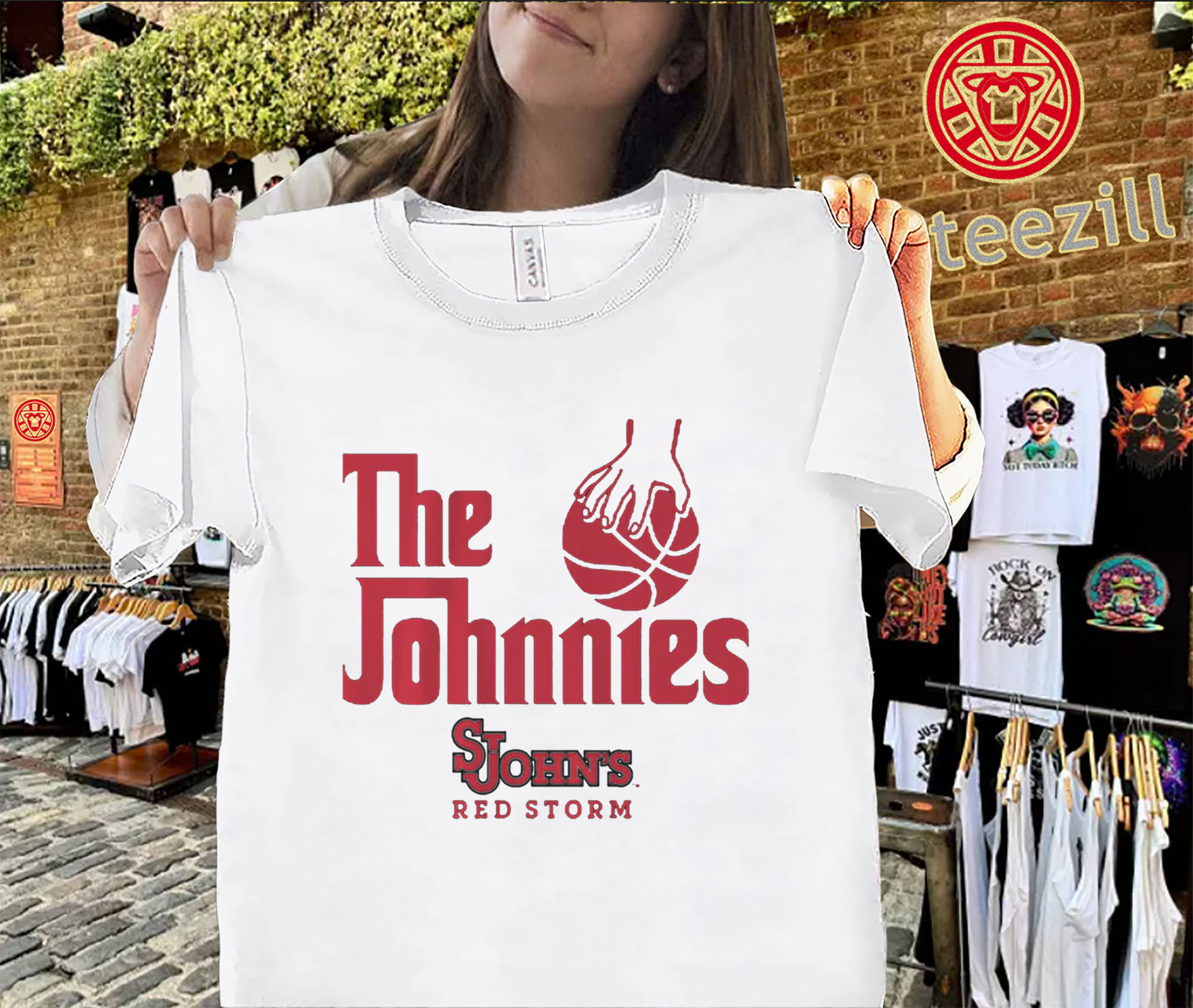 St. John’s Basketball Let’s Go Johnnies Shirt – Red Storm Fan Tee