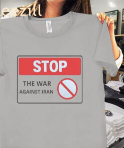Stop the War Against Iran Peace Graphic Tee – Peace Message Antis