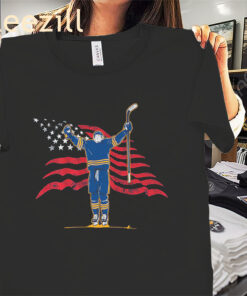 Tage Thompson Stars & Stripes Superstar Pose Shirt - Hockey Apparel