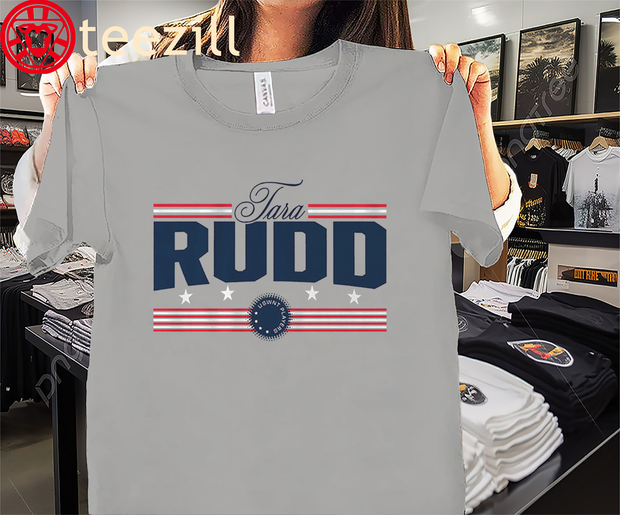Tara Rudd Stars & Stripes Shirt - USWNTPA Women's Soccer Tee