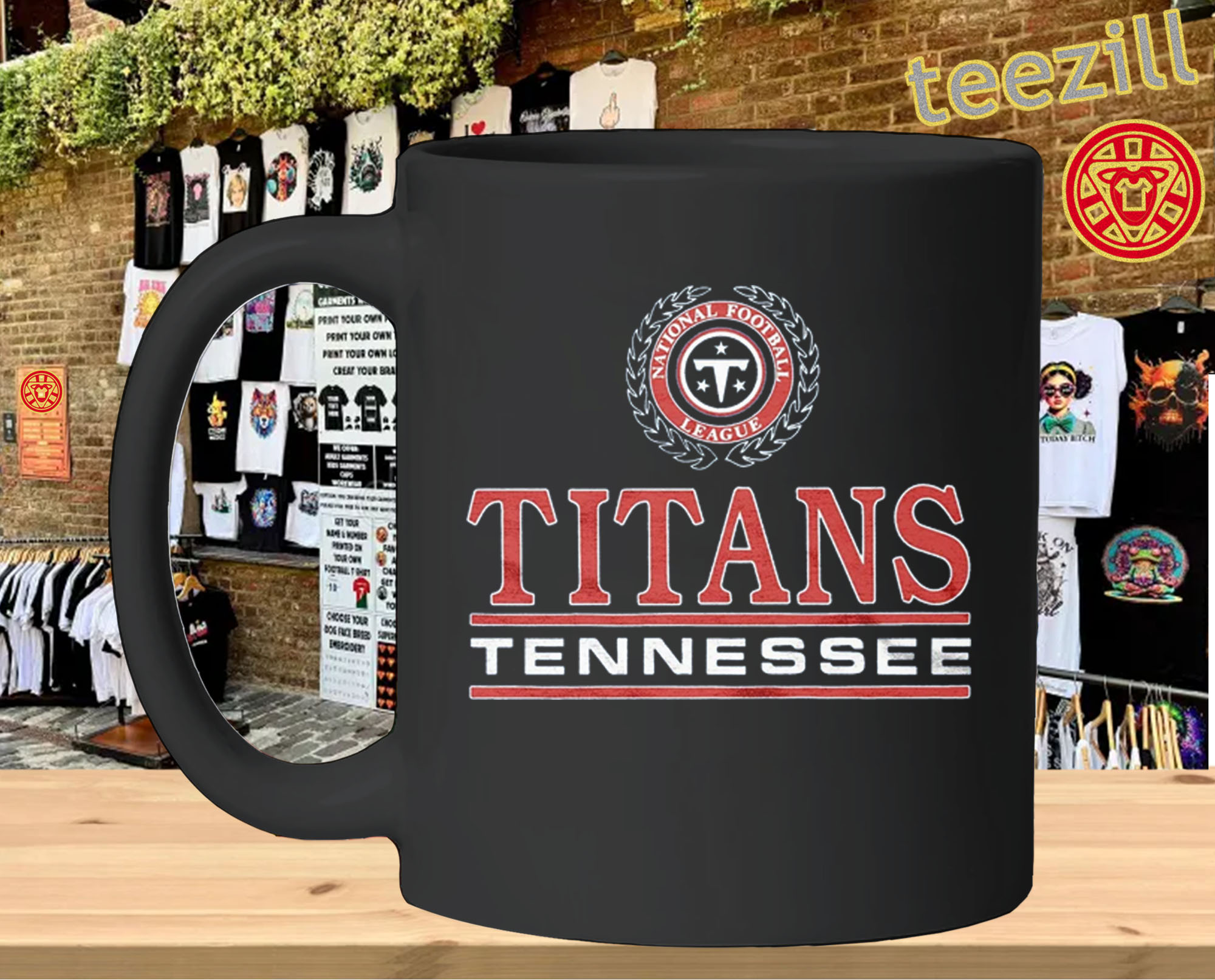 Tennessee Titans Crest Vintage Mug Design