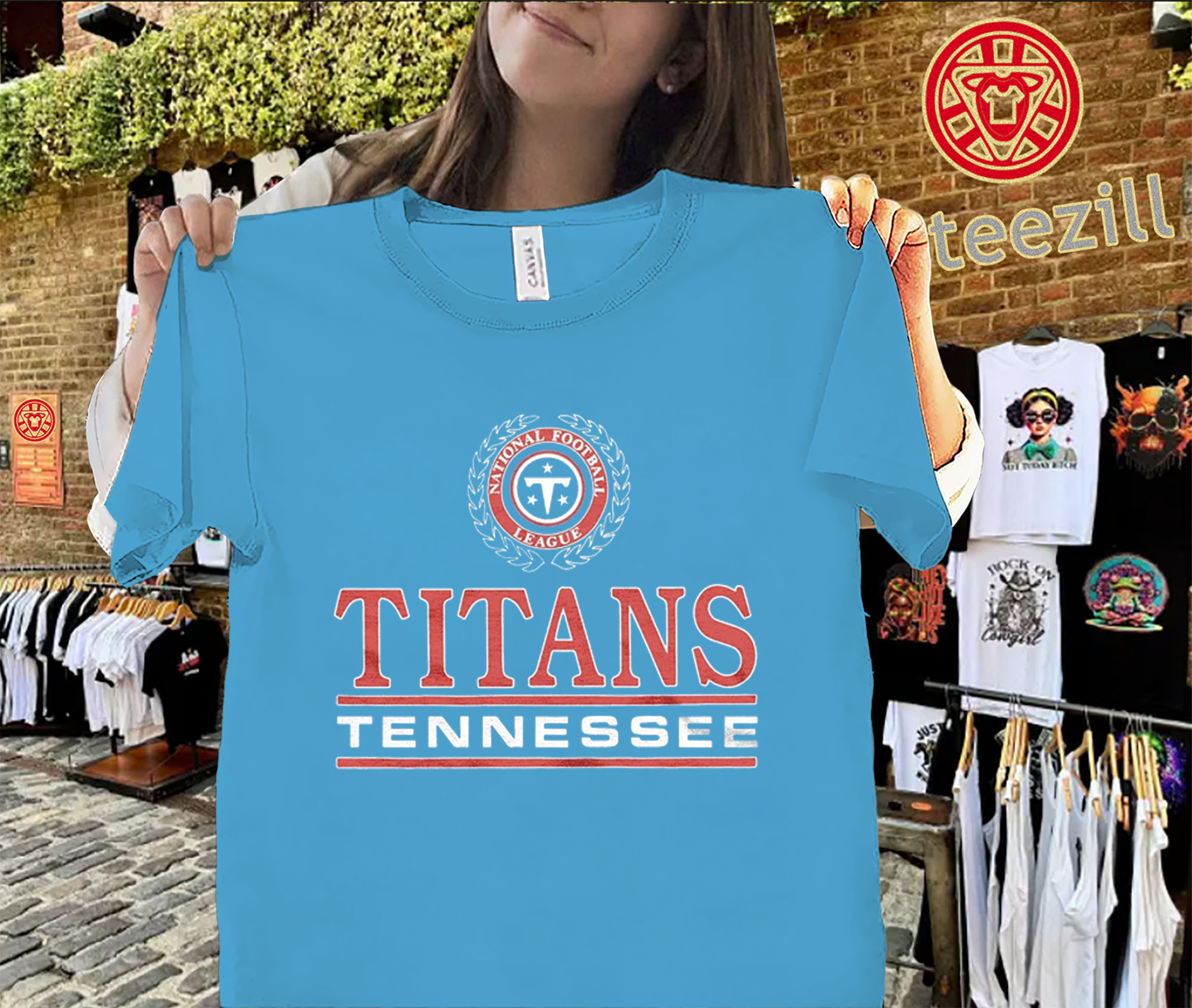Tennessee Titans Crest Vintage Uniex Shirt
