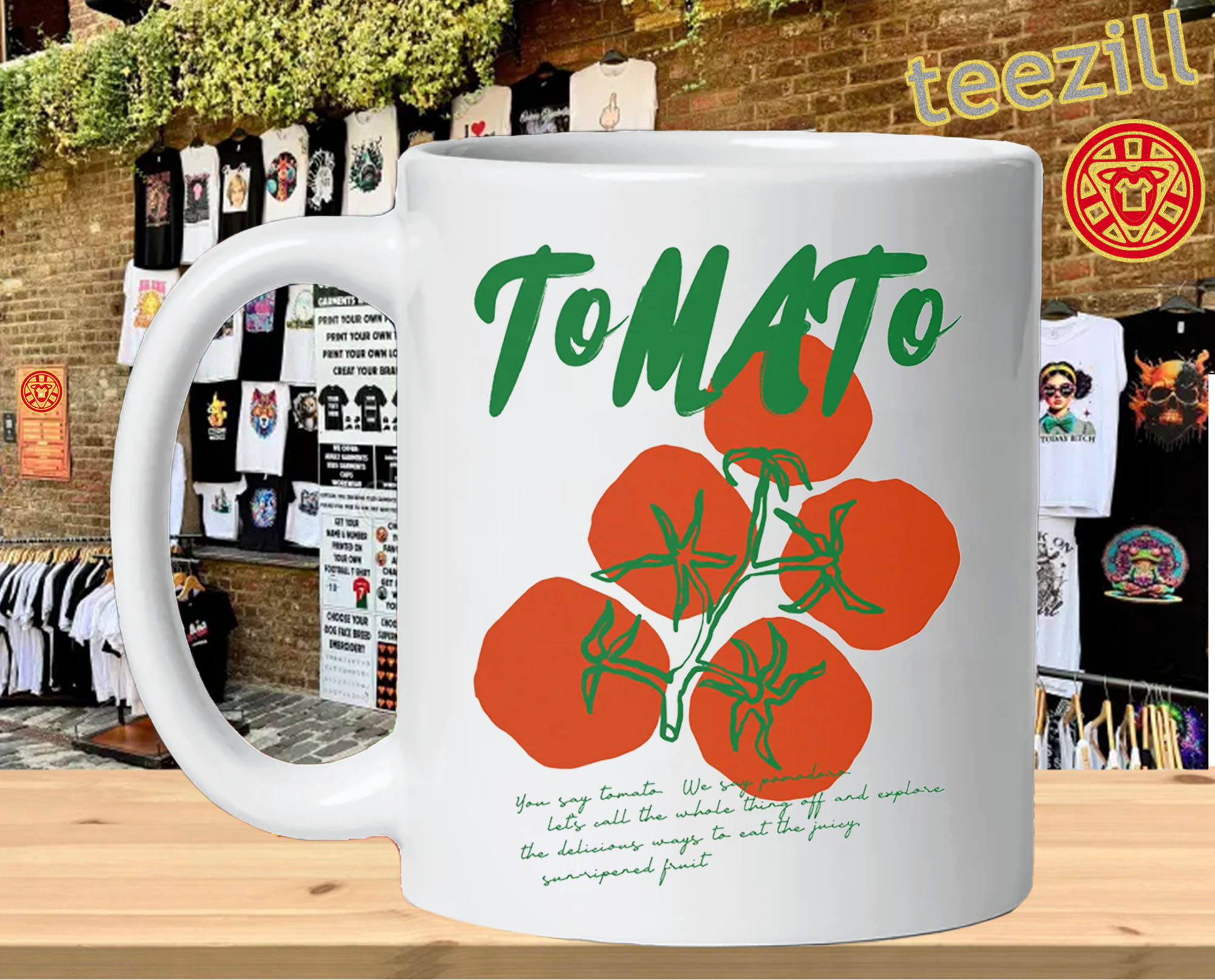 Tomato Girl Summer Mug Design