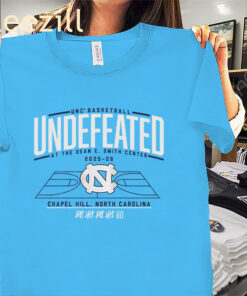 Undefeated at the Dean E. Smith Center Shirt - Tar Heels Fan Apparel