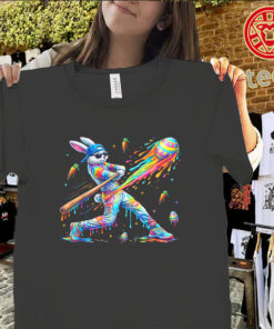 Dripping drip bunny baseball Easter rabbit shirt