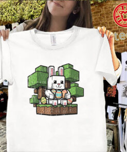 Easter gamer bunny pixel rabbit gaming shirt