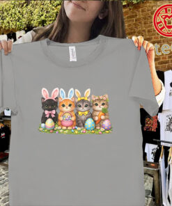Cute Easter bunny with carrot rabbit shirt for kids and adults unisex