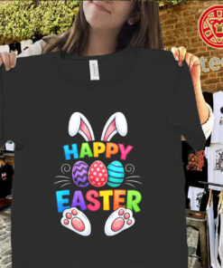 Happy Easter Day funny bunny eggs shirt for kids boys girls