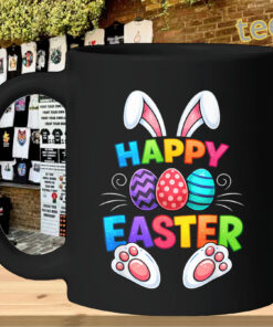 Happy Easter Day funny bunny eggs mug