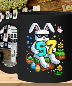 Happy Easter gamer bunny egg level 6 to 7 kids mug