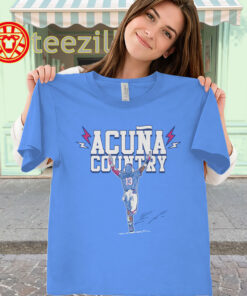 Acuña Country Shirt – Ronald Acuña Jr Braves Light Blue Tee