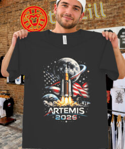Artemis 2 Rocket Launch Tee - Moon Mission Space Shirt