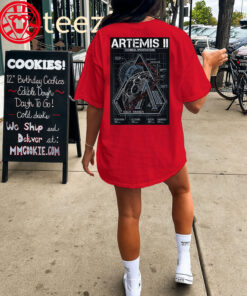 Artemis II Blueprint Moon Mission Tee