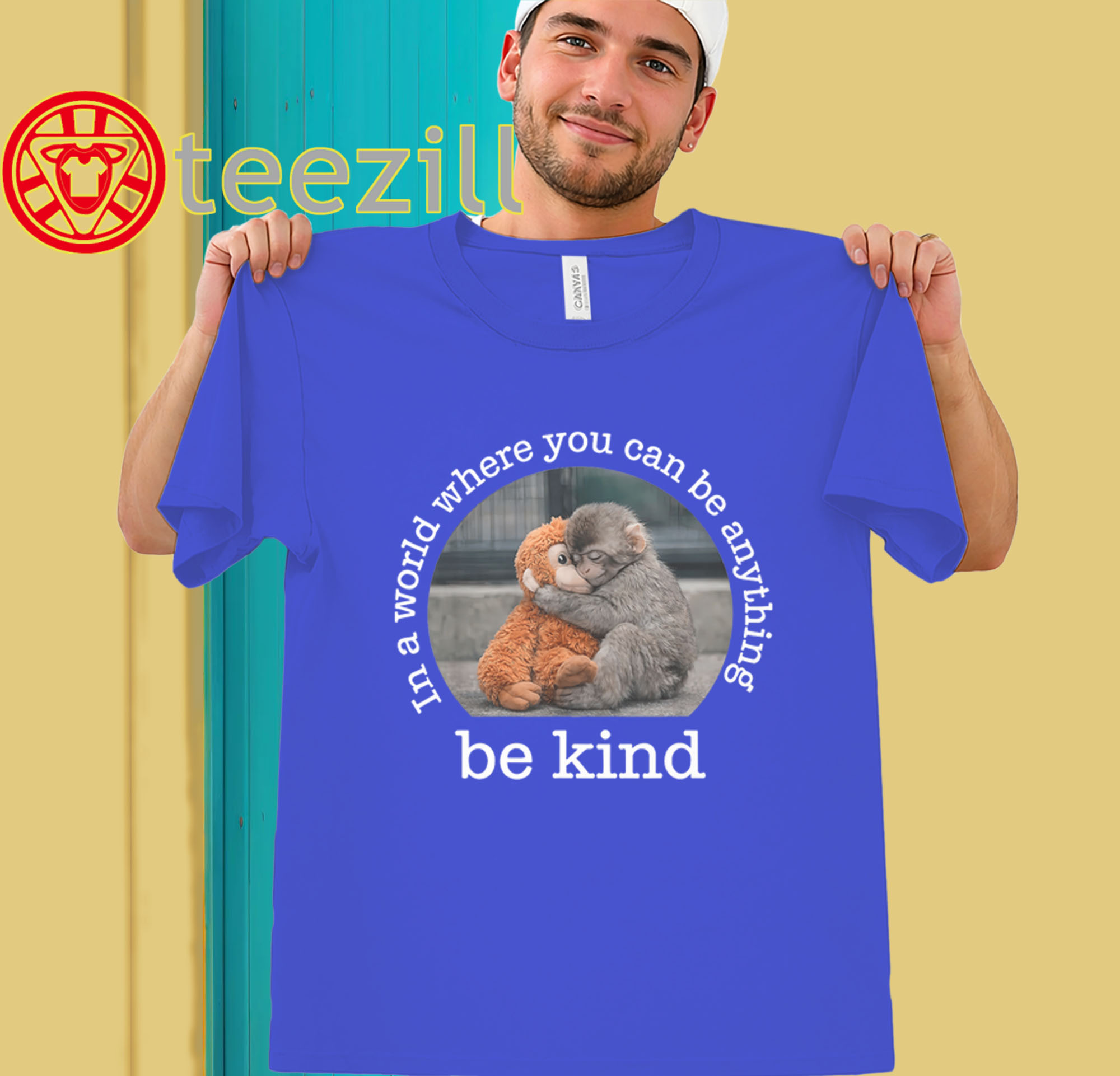 Be Kind Monkey Punch Shirt - Funny Positive Quote Tee