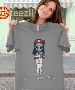 Alternative view of CJ Abrams Alien Shirt – Washington Baseball Cartoon Player Tee