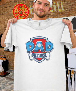 Dad Patrol Shirt – Paw Badge Dog Dad Design - Father Day Tee
