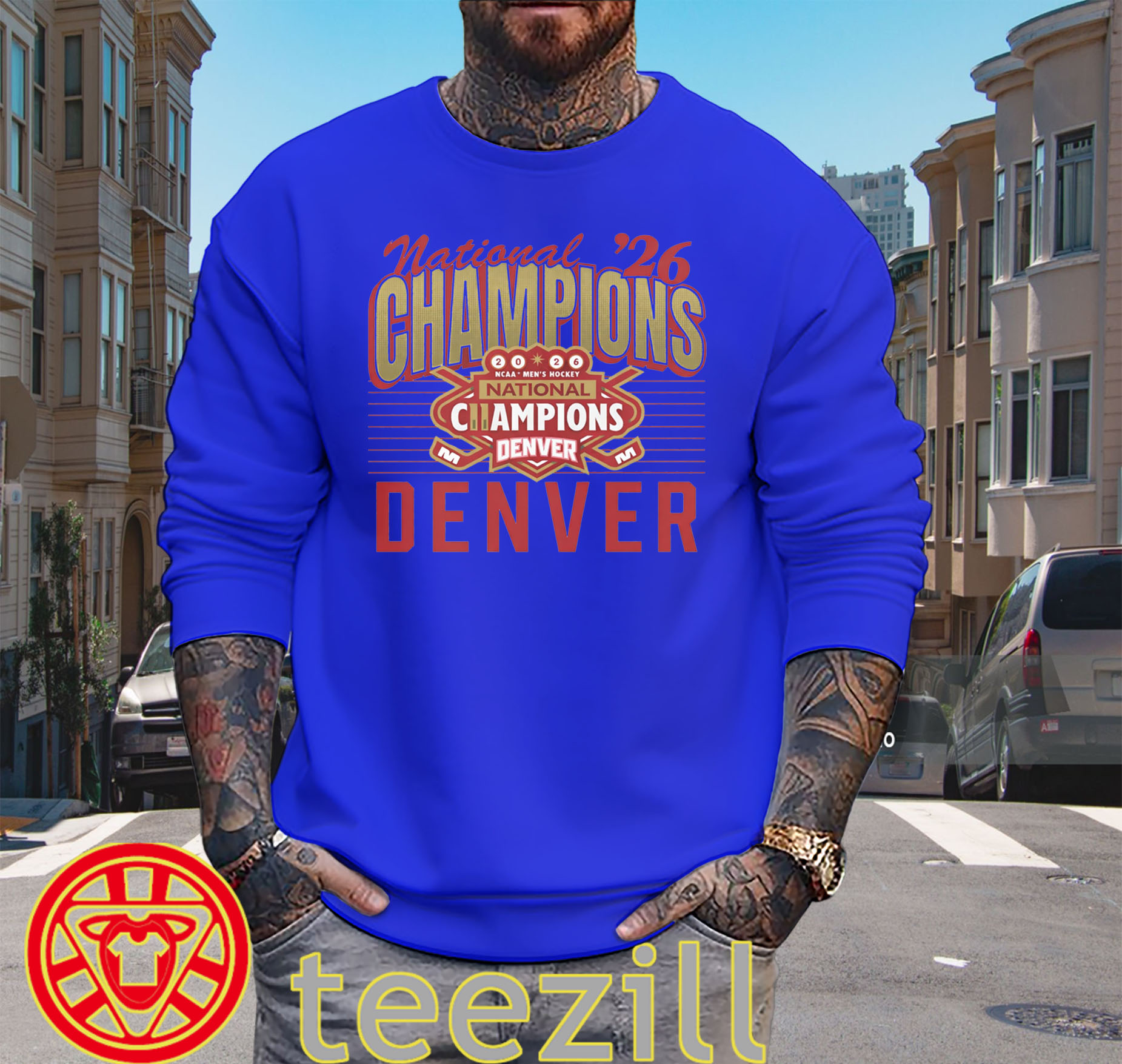 Denver Pioneers 2026 Champions Unisex Hockey Title Tee
