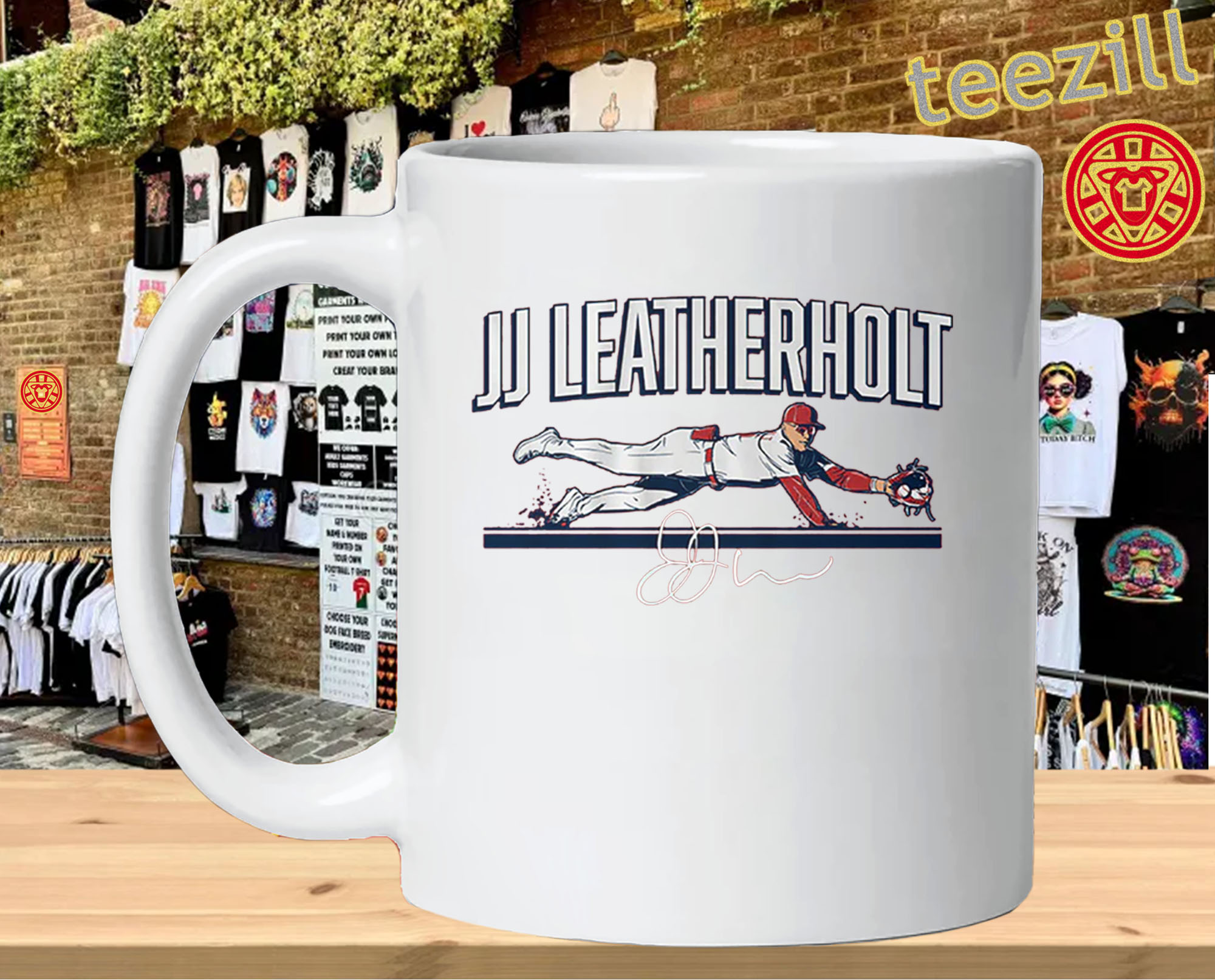 JJ Wetherholt Leather Shirt St Louis Fan Tee-mug-design