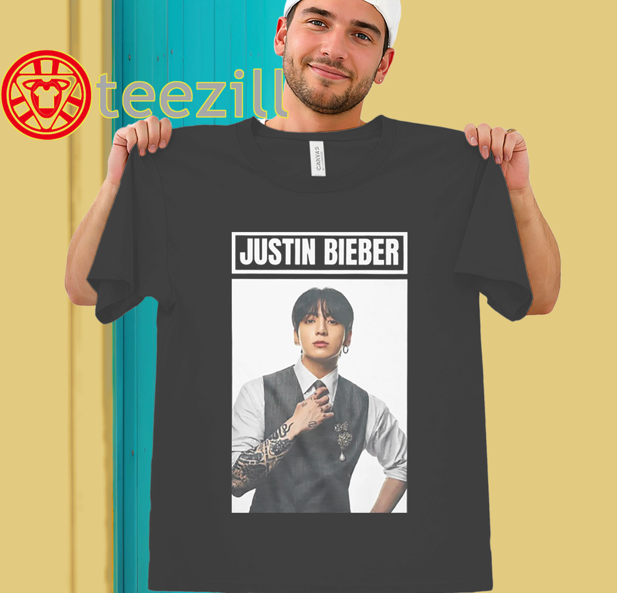 Justin Bieber Jungkook Poster Shirt - Pop Fan Crossover Tee