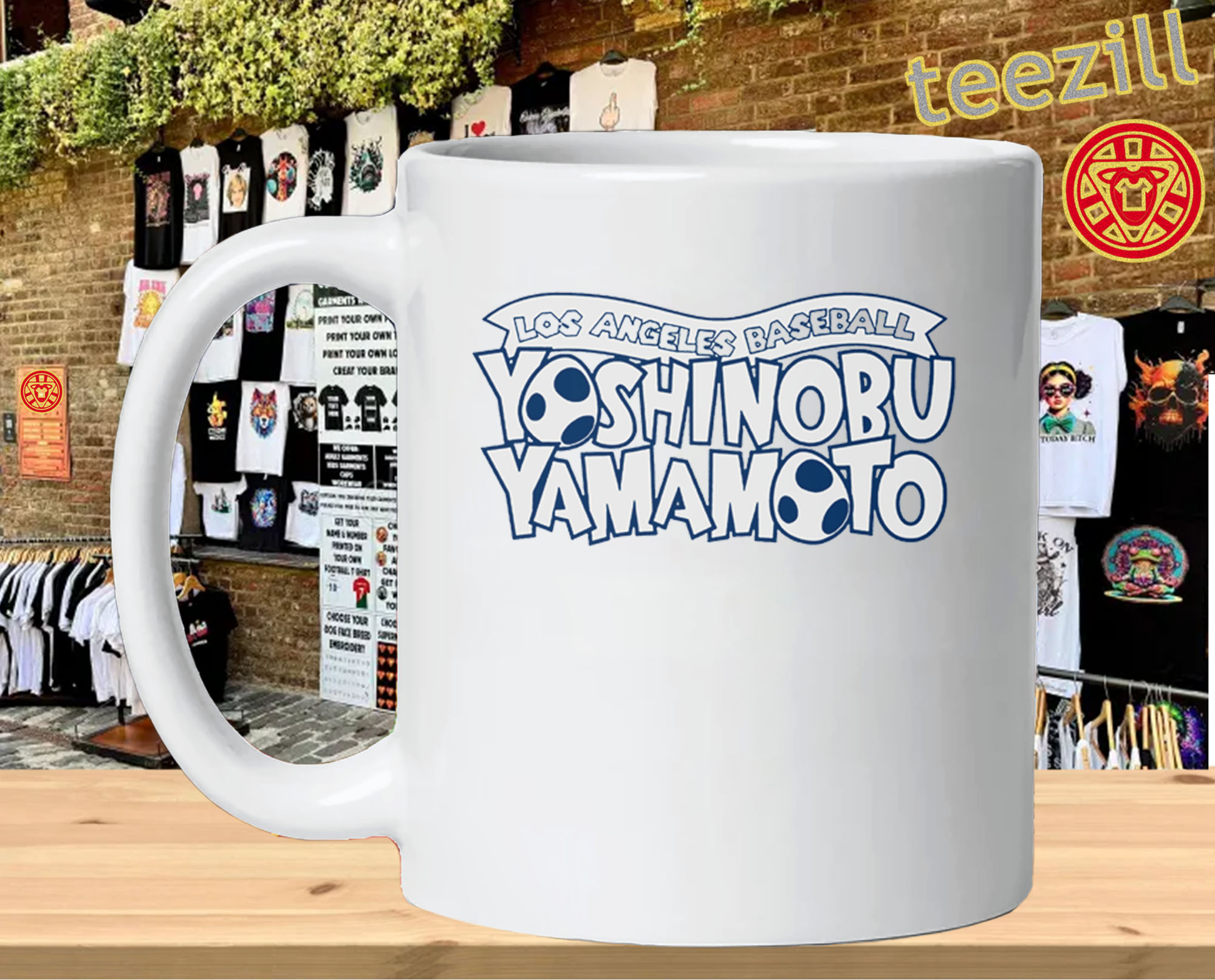 LA Pitching Fan Tee-mug-design
