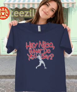 Nico Hoerner Shirt – Hey Nico What Do You Say women-classic
