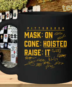 Pittsburgh Mask On Cone Hoisted-mug-design
