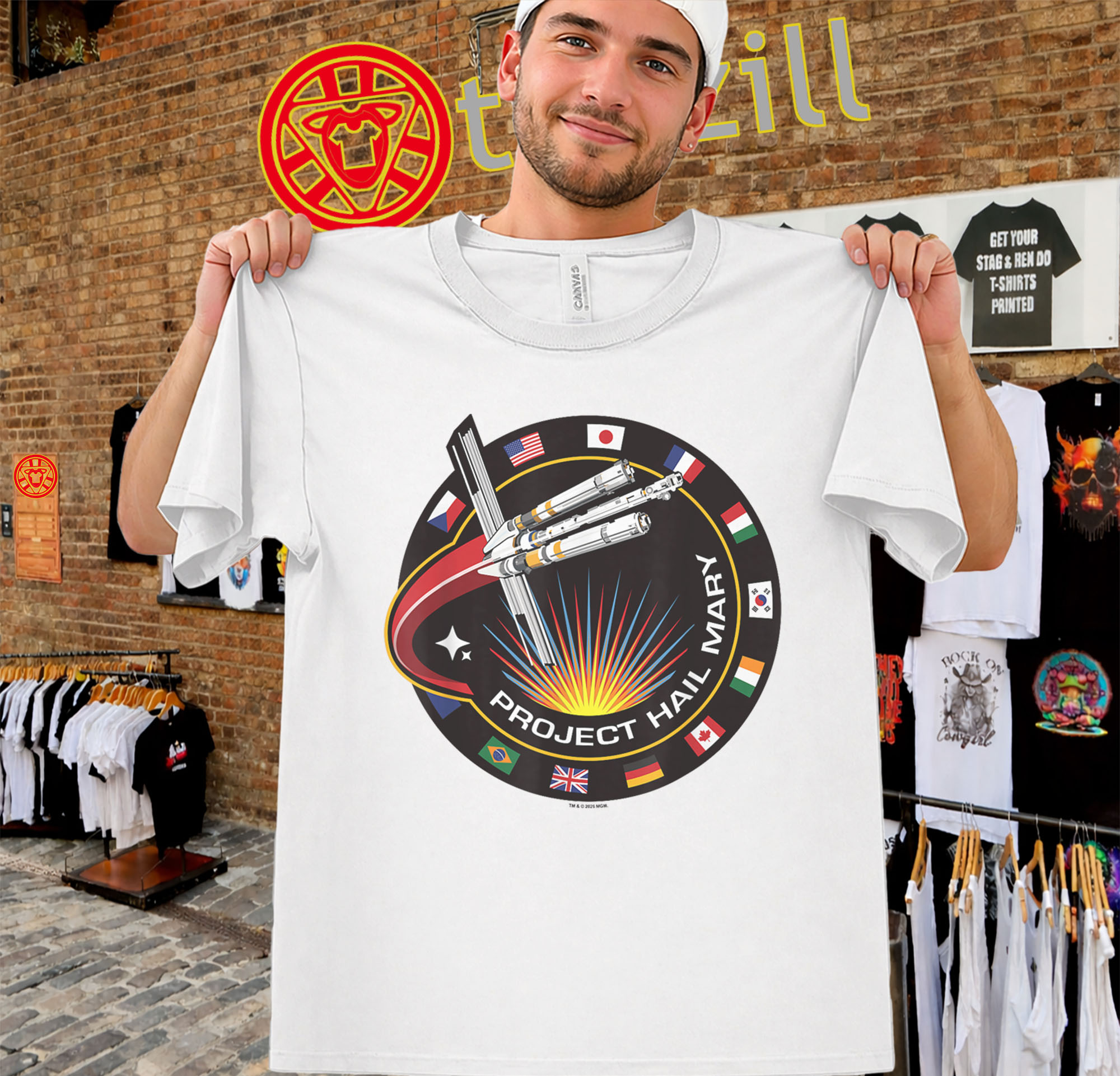 Project Hail Mary Mission Badge Shirt - Spaceship Poster Tee