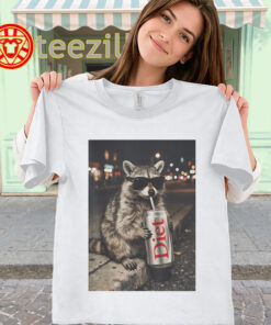 Raccoons Diet Soda Funny Meme Shirt women-classic