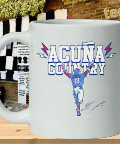 Ronald Acuña Jr Braves Light Blue Tee-mug-design