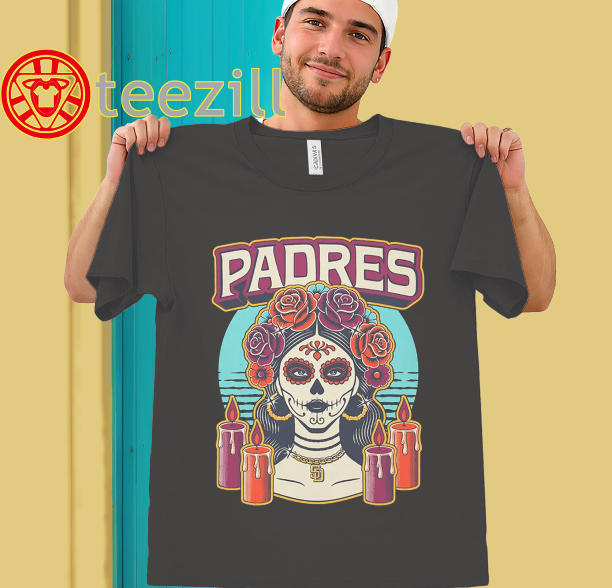 San Diego Padres La Catrina Shirt - Día De Los Muertos Fan Tee