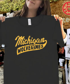 Script Michigan Wolverines Shirt – Maize Blue Fan Tee