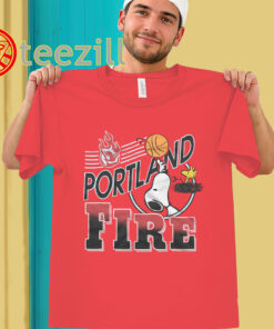 Snoopy Portland Fire Soccer Shirt - Peanuts MLS Fan Tee