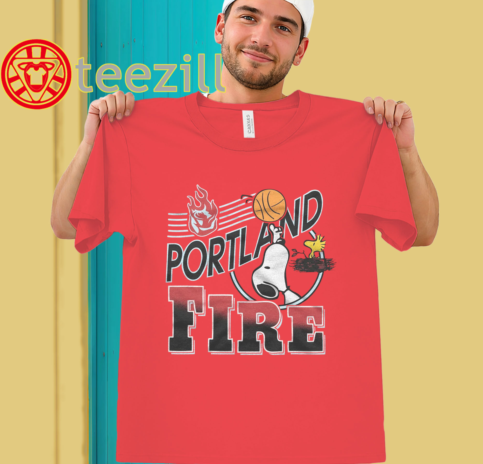 Snoopy Portland Fire Soccer Shirt - Peanuts MLS Fan Tee