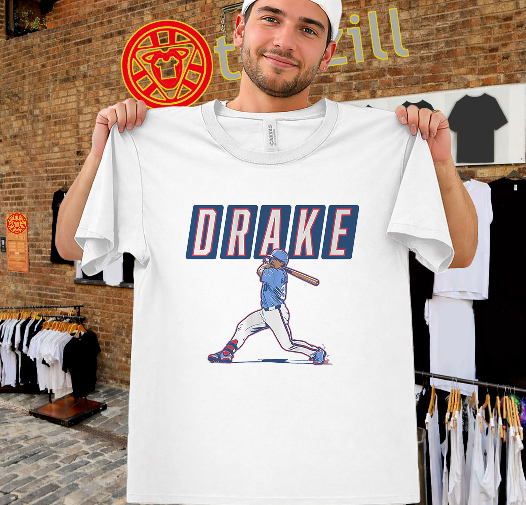 ATL Slugger Swing Drake Baldwin Shirt - Atlanta Baseball Fan Men
