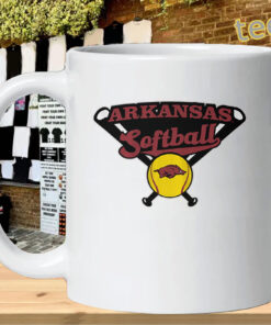 Arkansas Softball Crossed Bats Mug