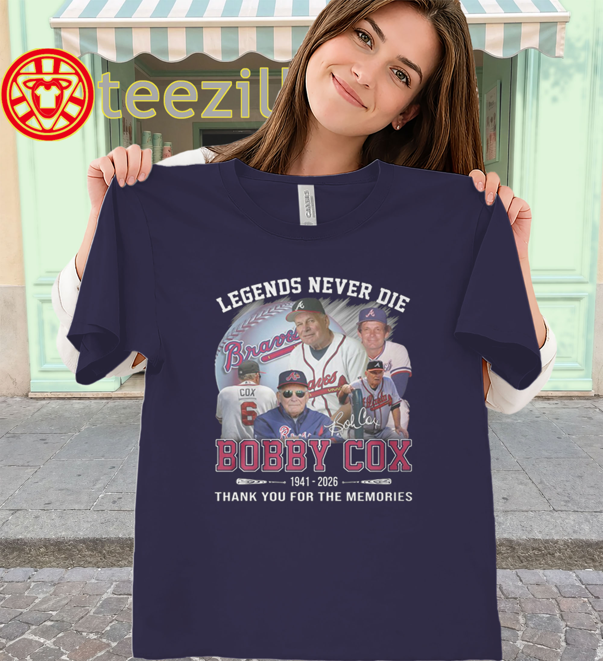 Bobby Cox Legends Never Die 1941 2026 Memories Tee women-classic