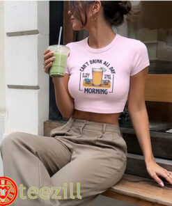 Can't Drink All Day Shirt – Funny Beach Drinking Tee Cropped
