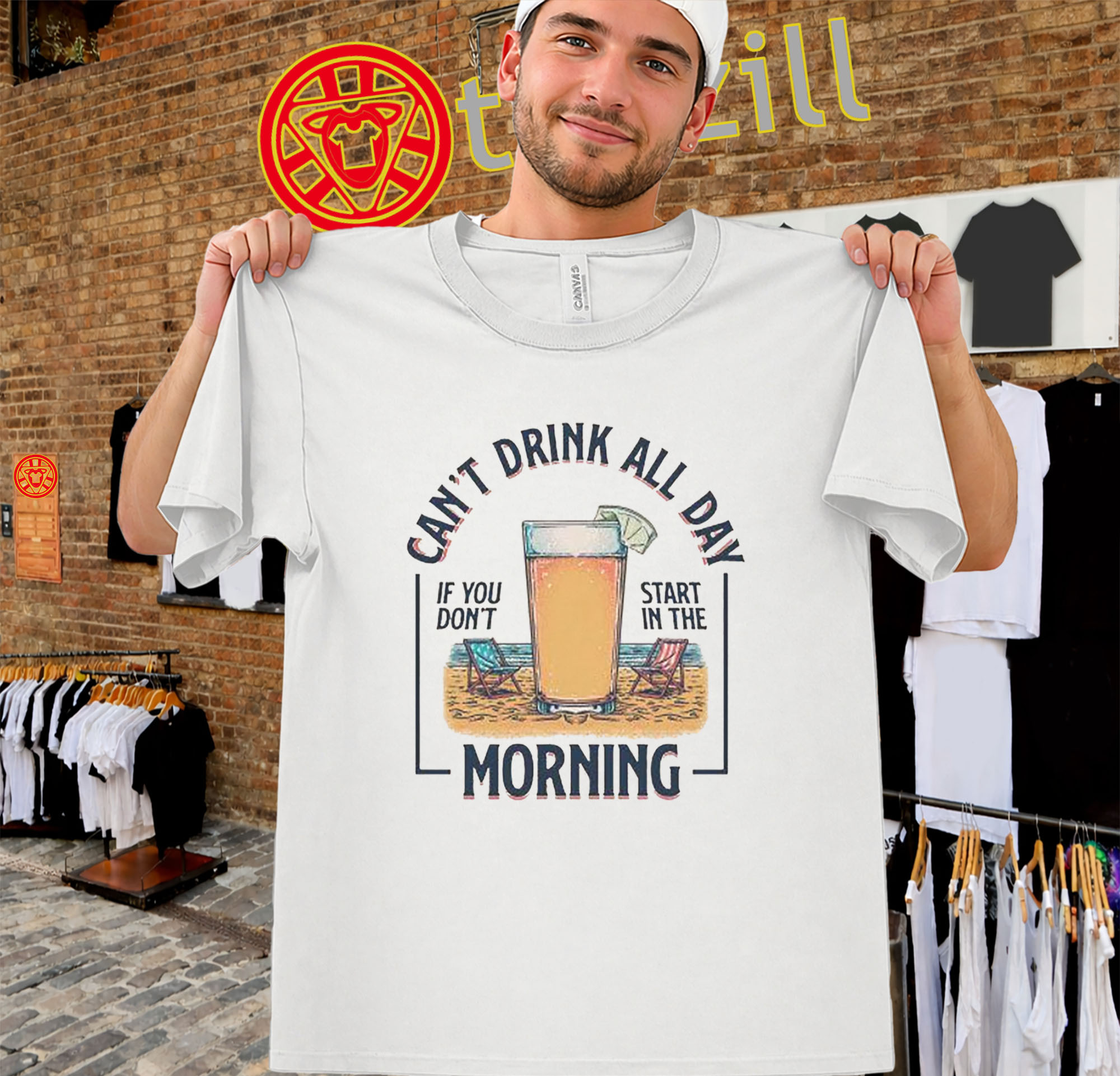 Can't Drink All Day Shirt – Funny Beach Drinking Tee