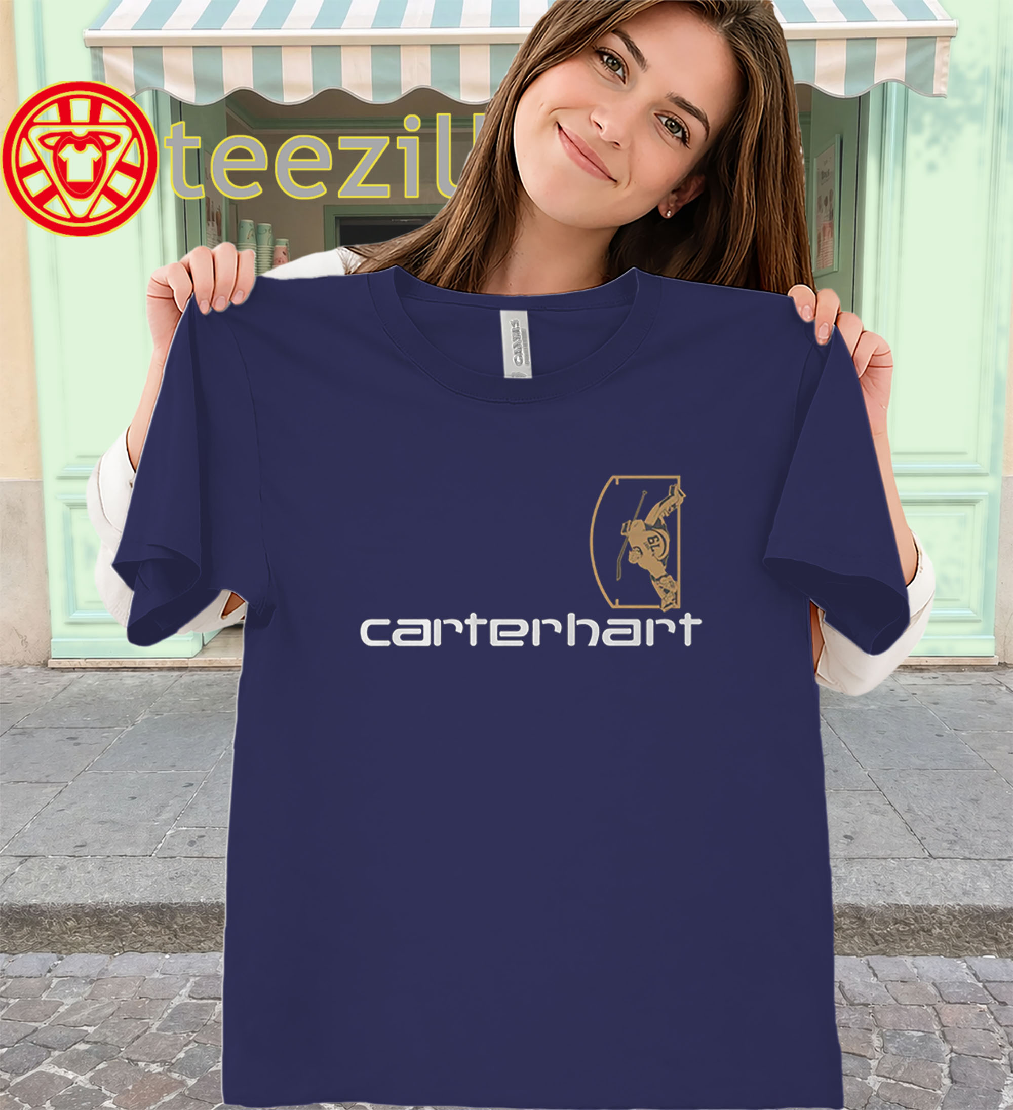 Carter Hart Goalie Logo Tee – Vegas Hockey Graphic classic